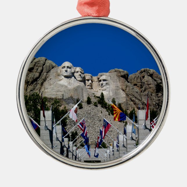 Ornamento De Metal Monte Rushmore South Dakota Souvenir (Frente)