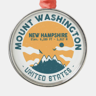 Ornamento De Metal Monte Washington New Hampshire - Retro Vintage