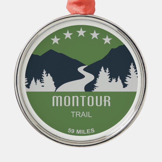 Ornamento De Metal Montour Trail (Frente)