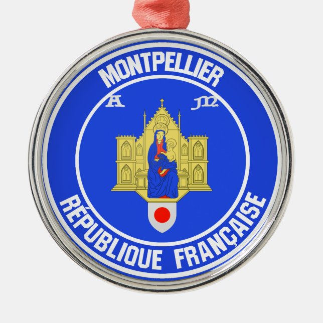 Ornamento De Metal Montpellier Round Emblem (Frente)