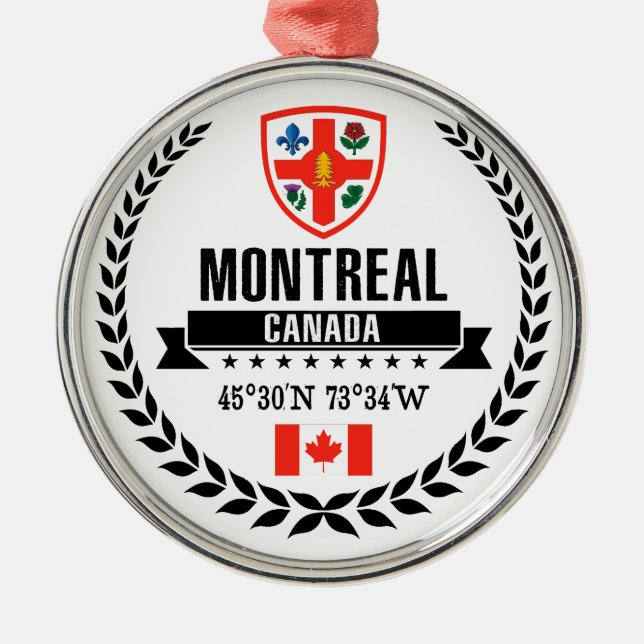 Ornamento De Metal Montreal (Frente)