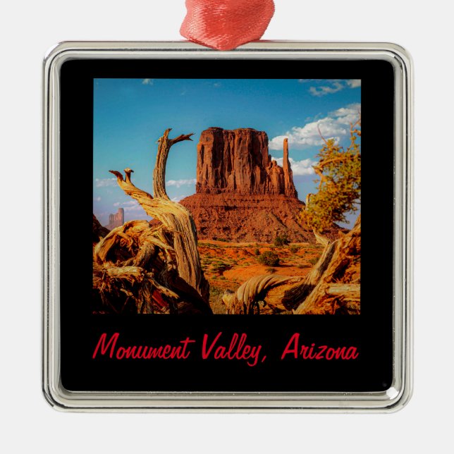 Ornamento De Metal Monument Valley Christmas enquadrado (Frente)