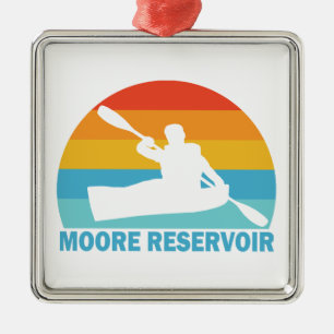 Ornamento De Metal Moore Reservoir New Hampshire Kayak