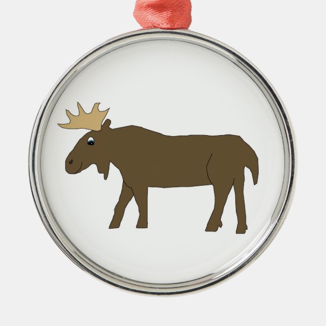 Ornamento De Metal Moose Ornament (Frente)