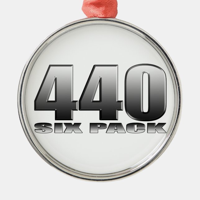 Ornamento De Metal Mopar Dodge 440 seis blocos (Frente)