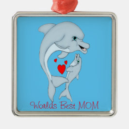 Ornamento De Metal Motherly Dolphin Love