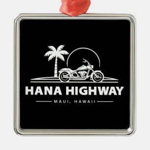 Ornamento De Metal Motocicleta Maui Hawaii, na autoestrada Hana