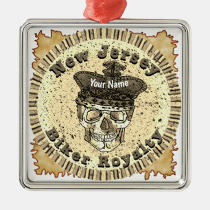 Ornamento De Metal Motociclista de Nova Jersey