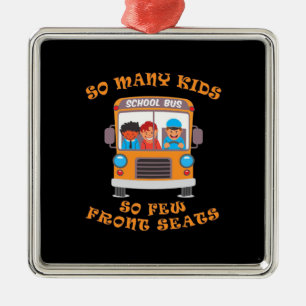 Ornamento De Metal Motorista De Barramento Tantas Crianças Tão Pouc