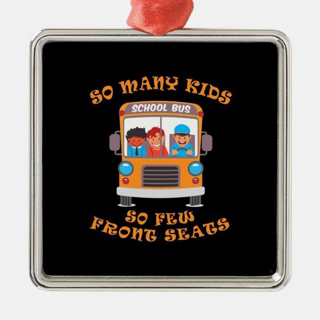 Ornamento De Metal Motorista De Barramento Tantas Crianças Tão Poucos (Frente)