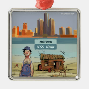 Ornamento De Metal Motown MenosTown Engraçado