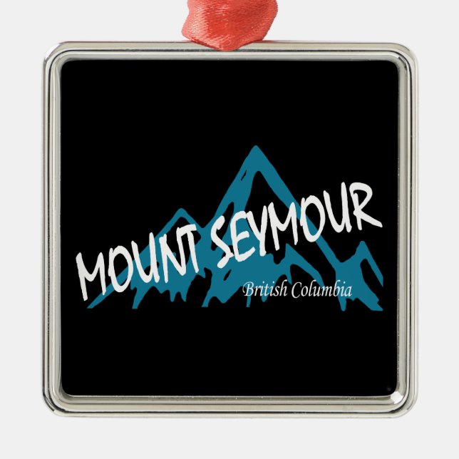 Ornamento De Metal Mount Seymour Mountains (Frente)