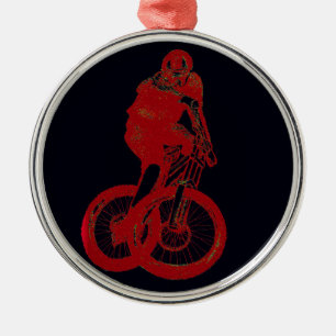 Ornamento De Metal Mountain Biker MTB BMX CYCLIST
