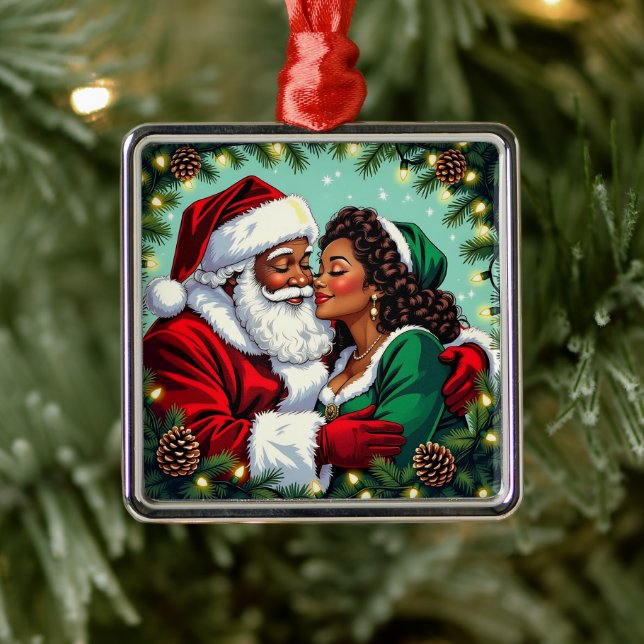 Ornamento De Metal Mr and Mrs Clause Sweet Christmas  (Árvore)