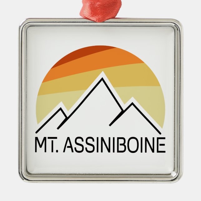 Ornamento De Metal Mt. Assiniboine Retro (Frente)