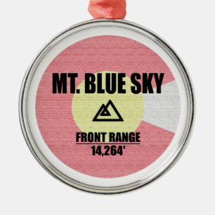 Ornamento De Metal Mt. Blue Sky Colorado