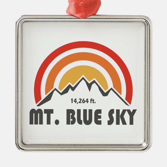 Ornamento De Metal Mt. Blue Sky Colorado (Frente)