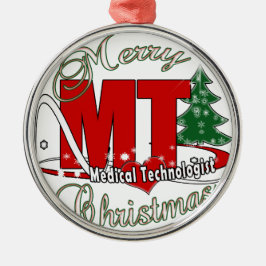 Ornamento De Metal MT CHRISTMAS Medical Technologist LAB