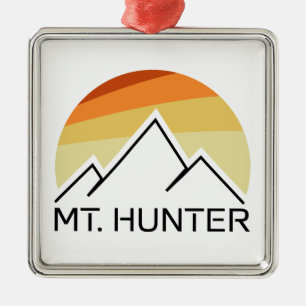 Ornamento De Metal Mt. Hunter Alaska Retro