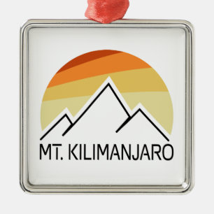 Ornamento De Metal Mt. Kilimanjaro Retro