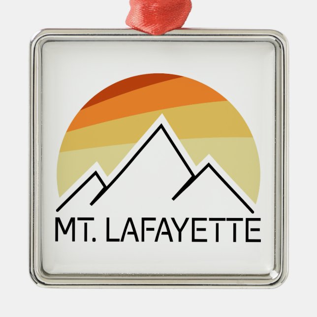 Ornamento De Metal Mt. Lafayette New Hampshire Retro (Frente)