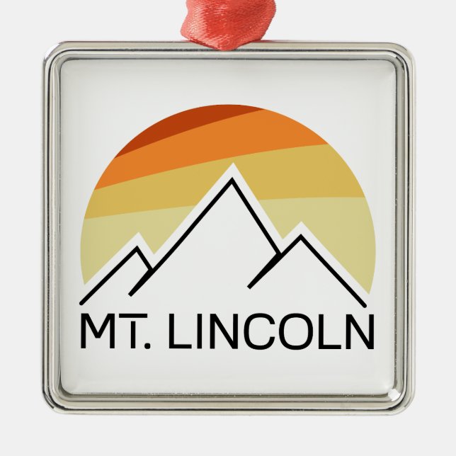 Ornamento De Metal Mt. Lincoln New Hampshire Retro (Frente)