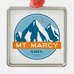 Ornamento De Metal Mt. Marcy New York Stars Moon