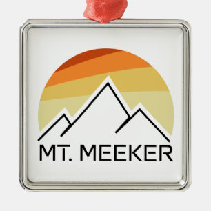 Ornamento De Metal Mt. Meeker Colorado Retro