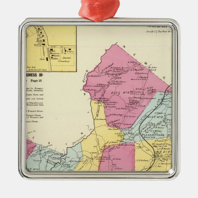 Ornamento De Metal Mt Pleasant, Cidade (Frente)