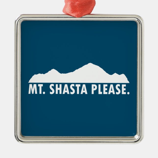 Ornamento De Metal Mt. Shasta California, por favor (Frente)
