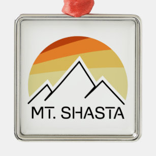 Ornamento De Metal Mt. Shasta Retro