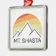 Ornamento De Metal Mt. Shasta Retro (Lateral)