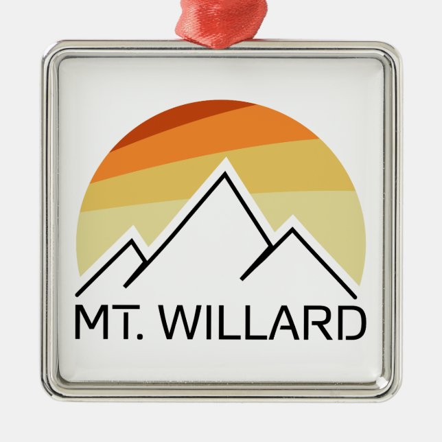 Ornamento De Metal Mt. Willard New Hampshire Retro (Frente)