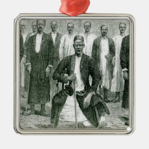 Ornamento De Metal Mtesa, o imperador de Uganda e outros chefes
