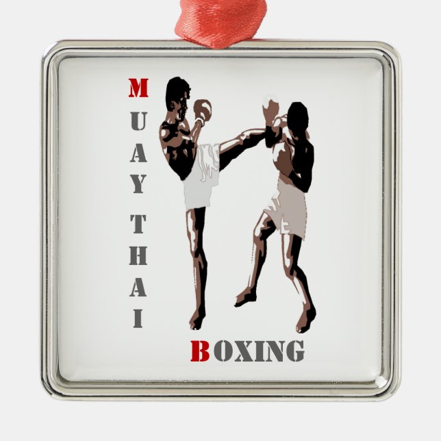 Ornamento De Metal Muay Thai Boxing Ornament (Frente)