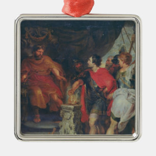 Ornamento De Metal Mucius Scaevola antes de Lars Porsena, c.1618-20