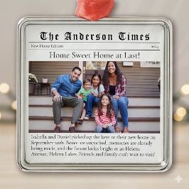 Ornamento De Metal Mudando para casa Primeiro Natal Nova Casa