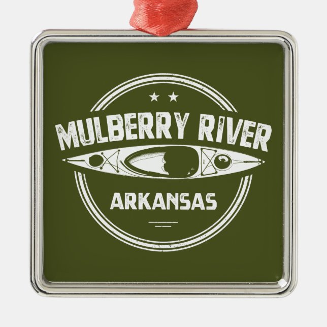 Ornamento De Metal Mulberry River, Arkansas (Frente)