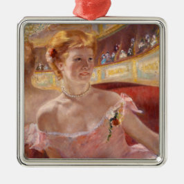 Ornamento De Metal Mulher Americana com Colar Pérola e Vestido Rosa