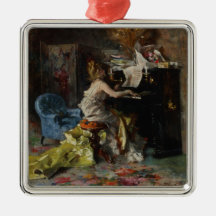 Mulher Bonita Tocando Piano (por Boldini)
