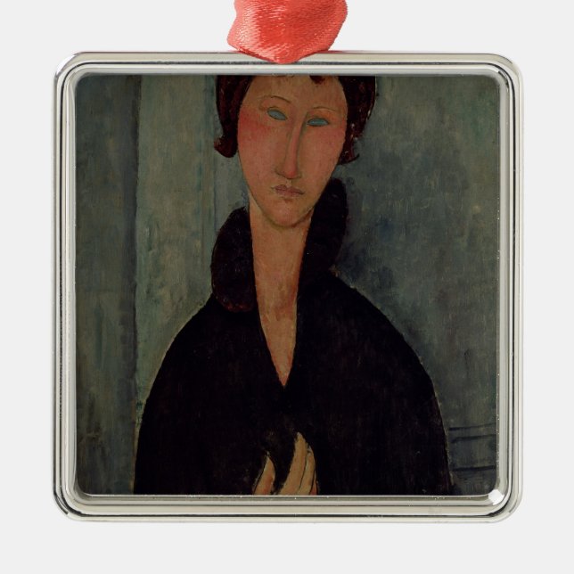 Ornamento De Metal Mulher com olhos azuis, c.1918 (Frente)