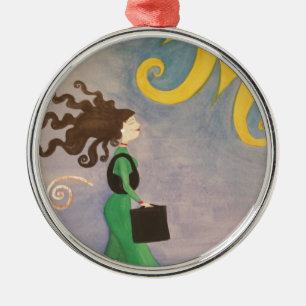 Ornamento De Metal Mulher de funcionamento da diva