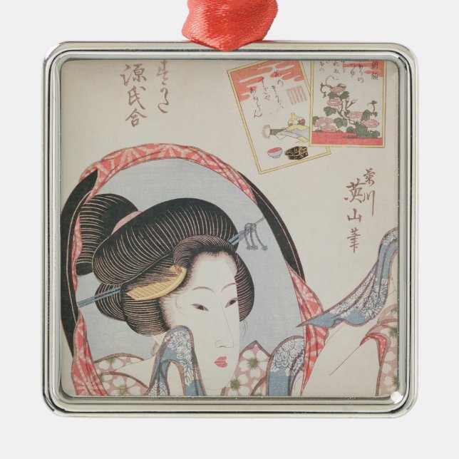 Ornamento De Metal Mulher em seu espelho, c.1830 publicado (Frente)