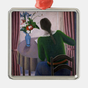 Ornamento De Metal Mulher na janela 1998