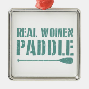 Ornamento De Metal Mulher Real Paddle