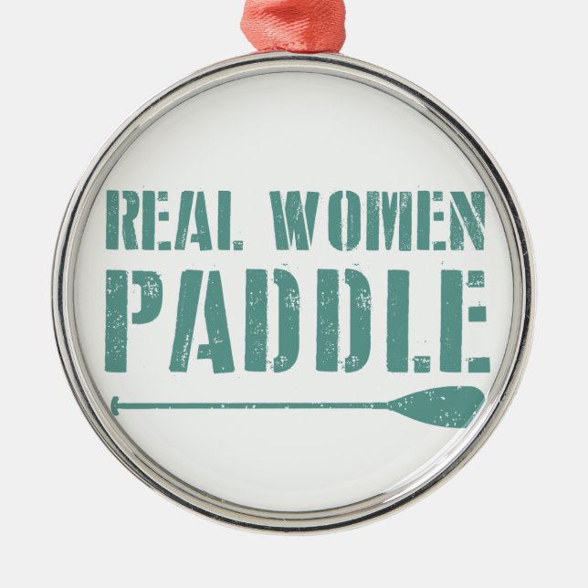 Ornamento De Metal Mulher Real Paddle (Frente)