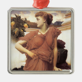 Ornamento De Metal Mulher Sensualmente Bonita na Fonte