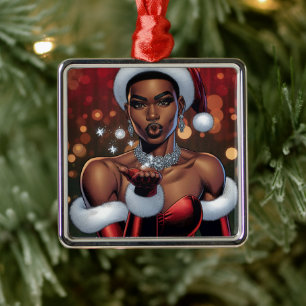 Ornamento De Metal Mulher Transgênero Natal Festivo