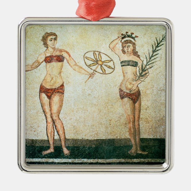Ornamento De Metal Mulheres 'em biquinis (Frente)
