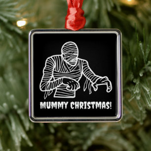 Ornamento De Metal Mummy Christmas Spooky Horror